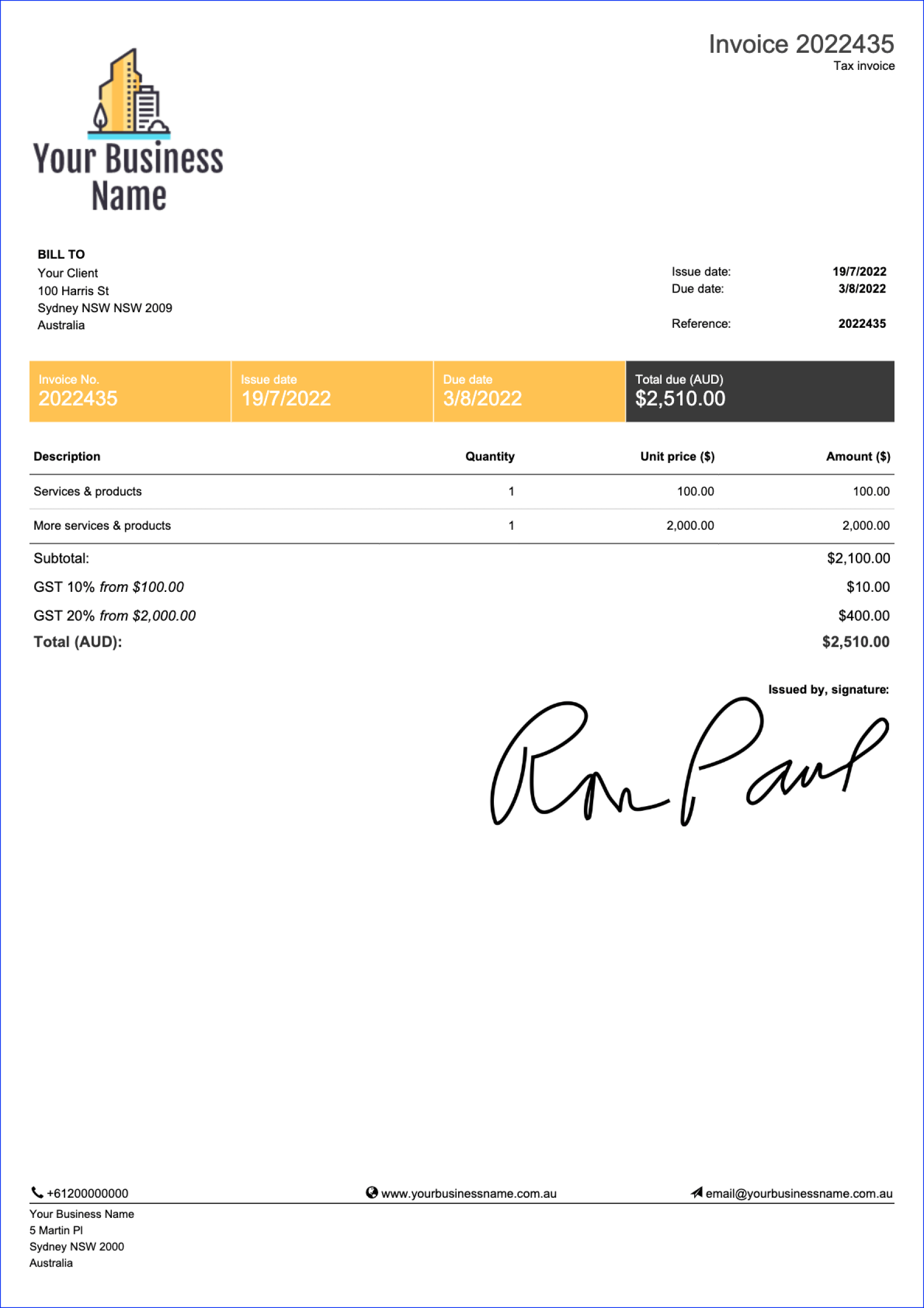 Free amp Editable Word Template Invoice Effortlessly Billdu
