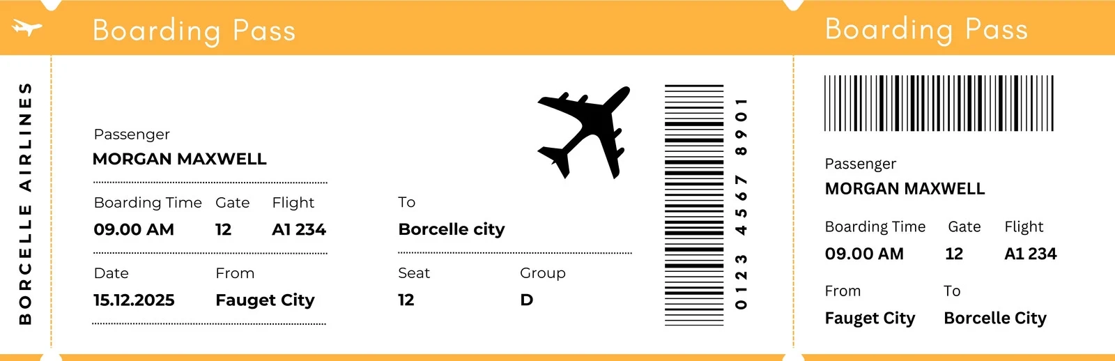 Printable Airline Ticket Template Free Printable Airline Ticket Template Free
