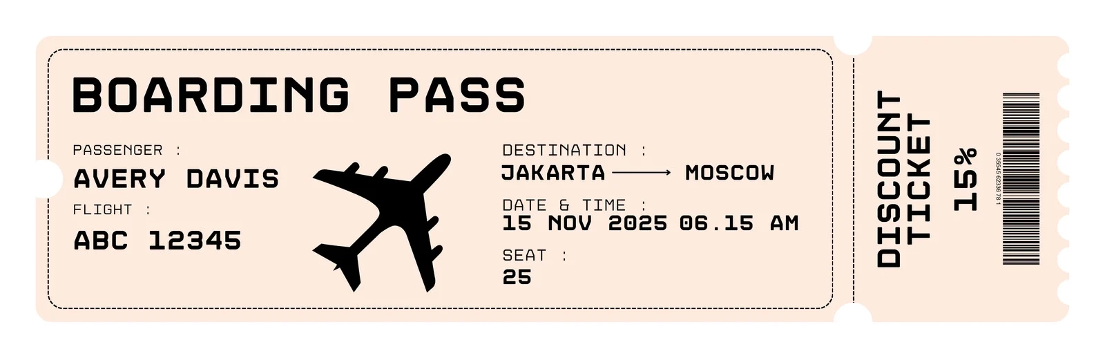 Free And Customizable Boarding Pass Templates