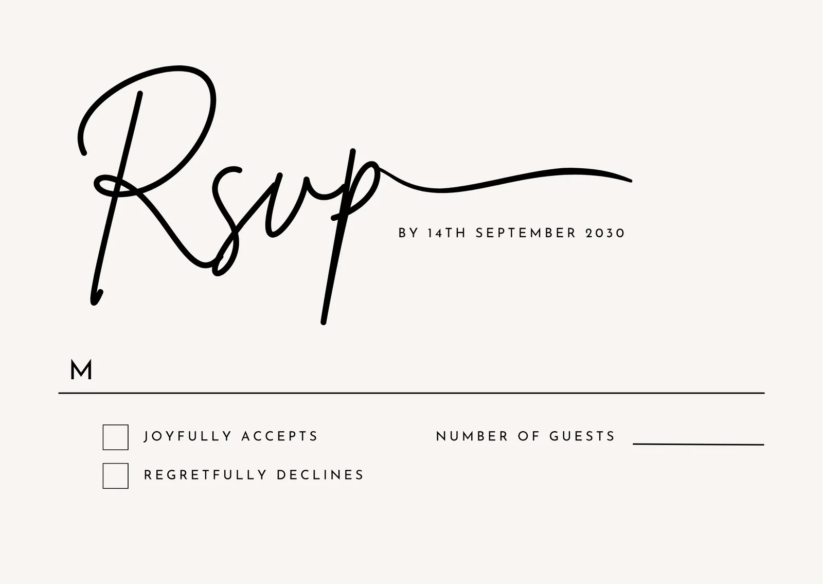 Free Printable Rsvp Card Template