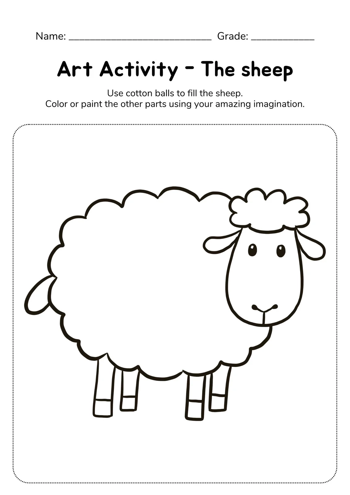Free And Customizable Sheep Templates