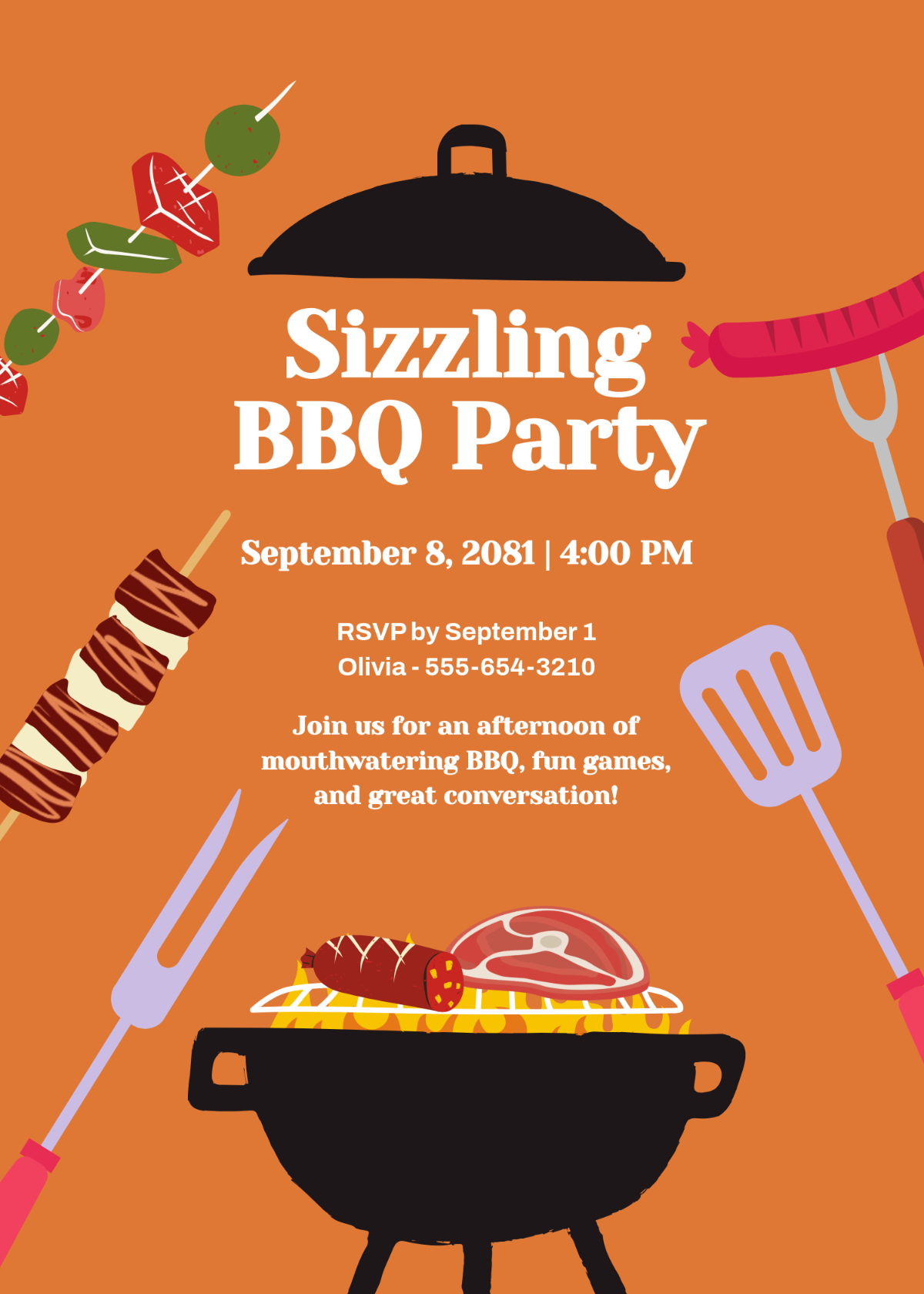 Free Printable Bbq Invitation Template