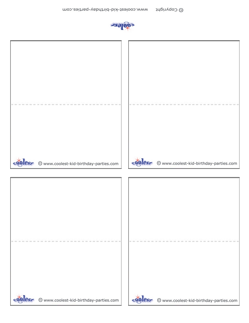 Free Blank Printable Place Cards Worksheets Library