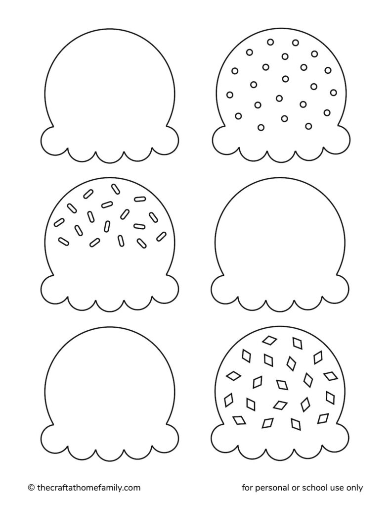 Ice Cream Template Printable Free