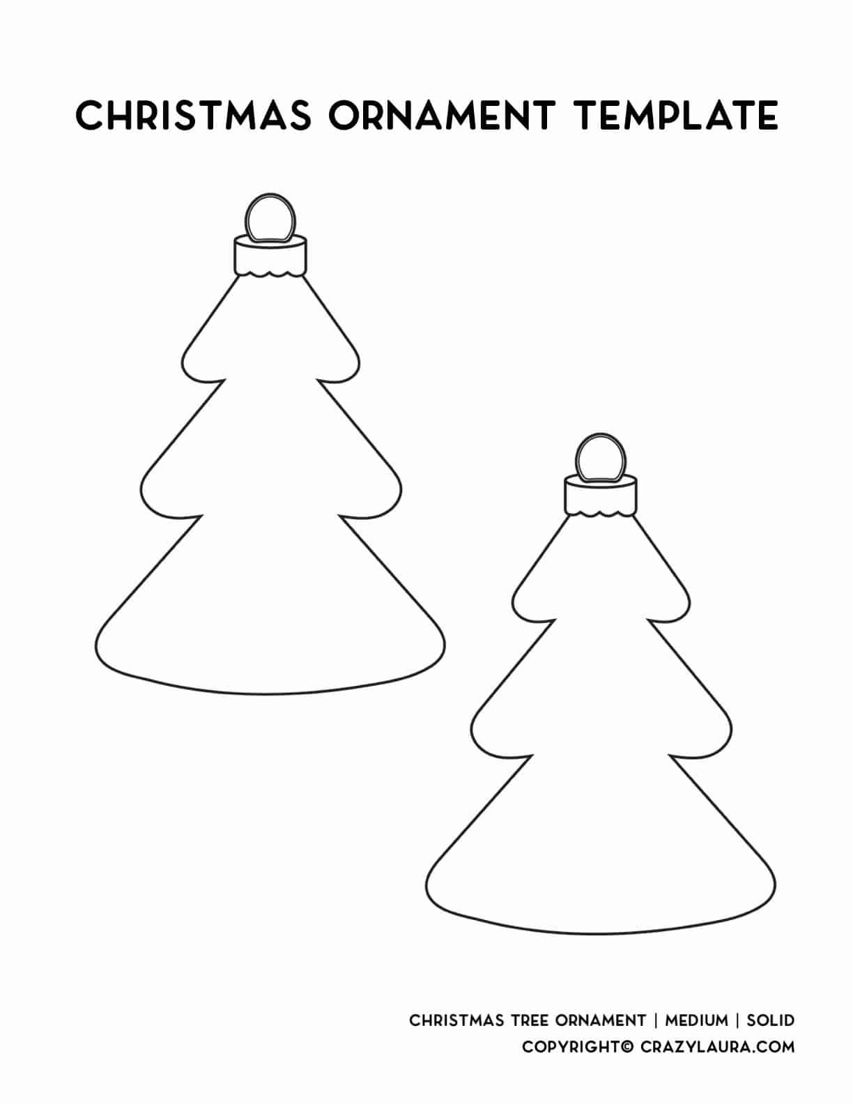 Free Christmas Ornament Template Printables For 2020 Crazy Laura