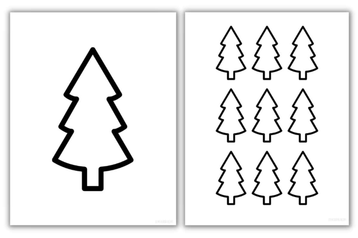 Large Christmas Tree Template Printable