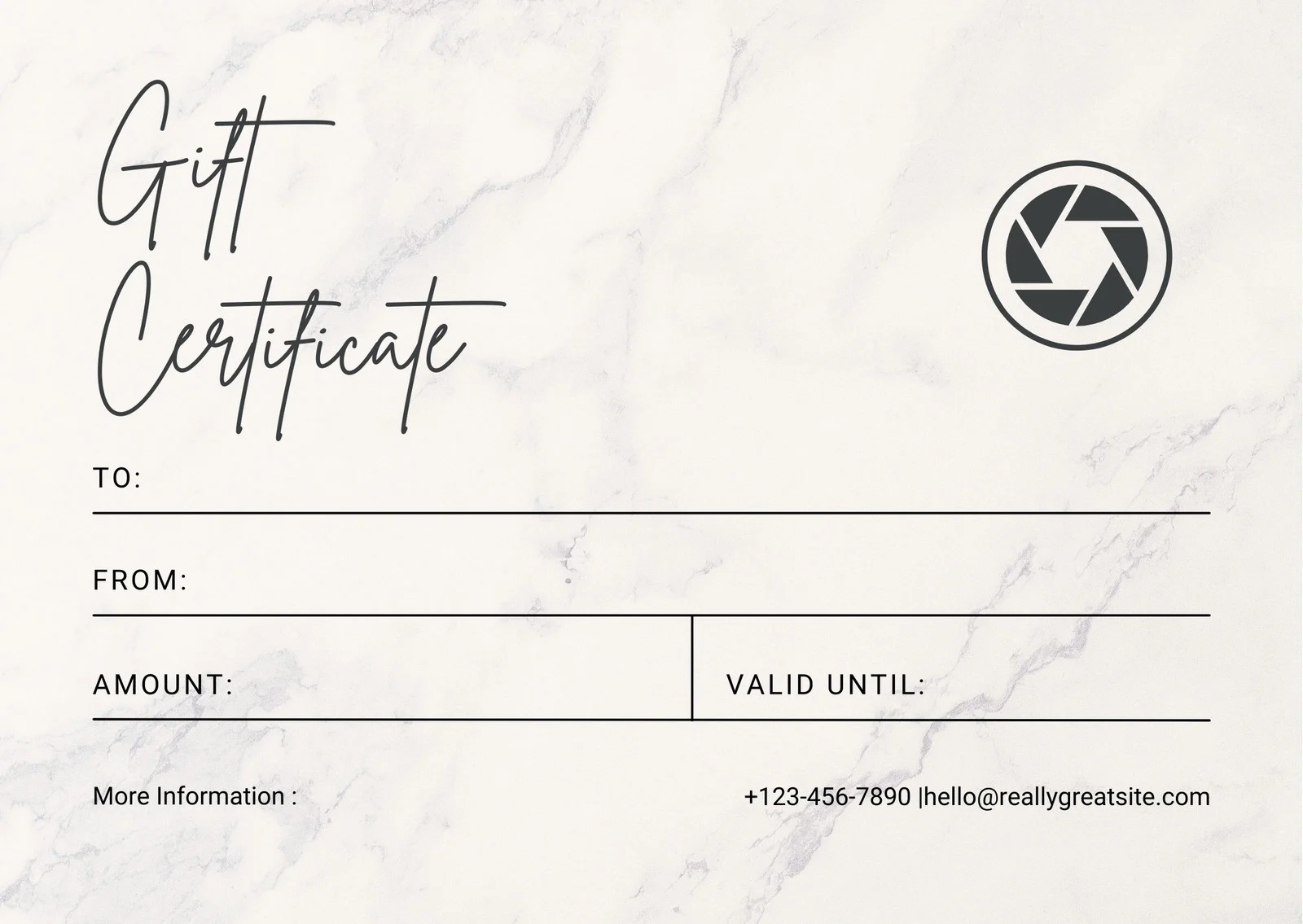 Free Custom Photography Gift Certificate Templates Canva