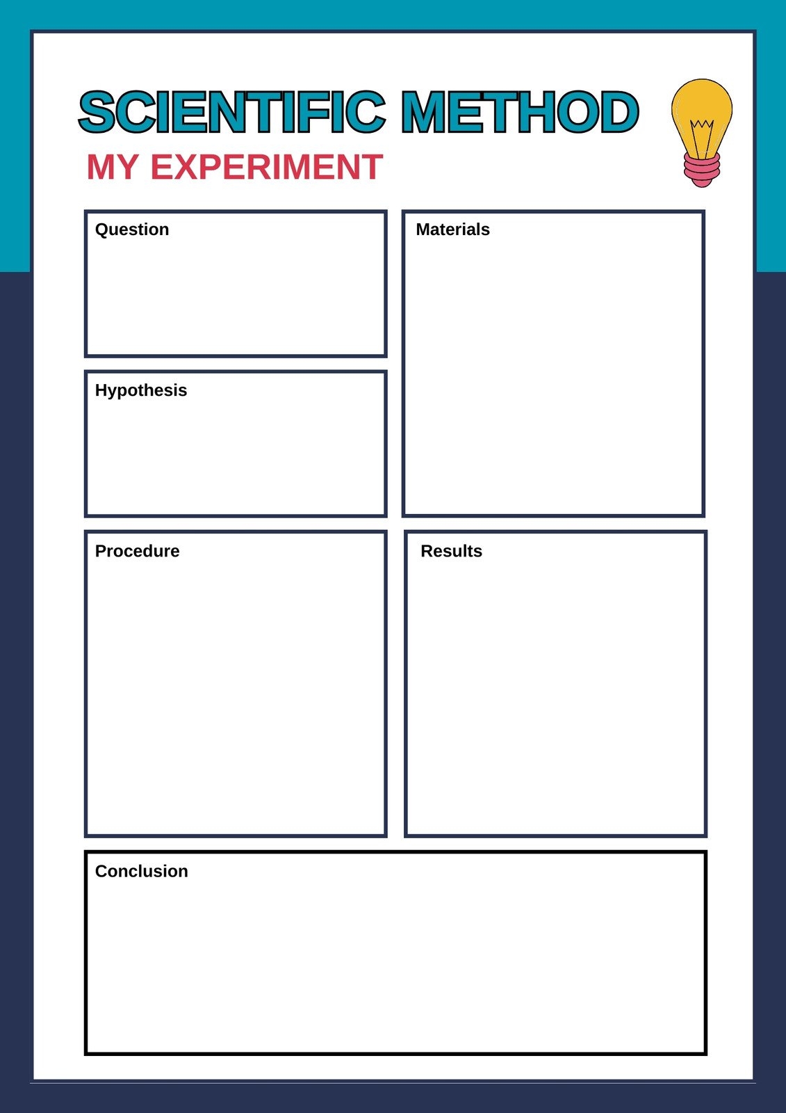 Free Printable Science Experiment Template