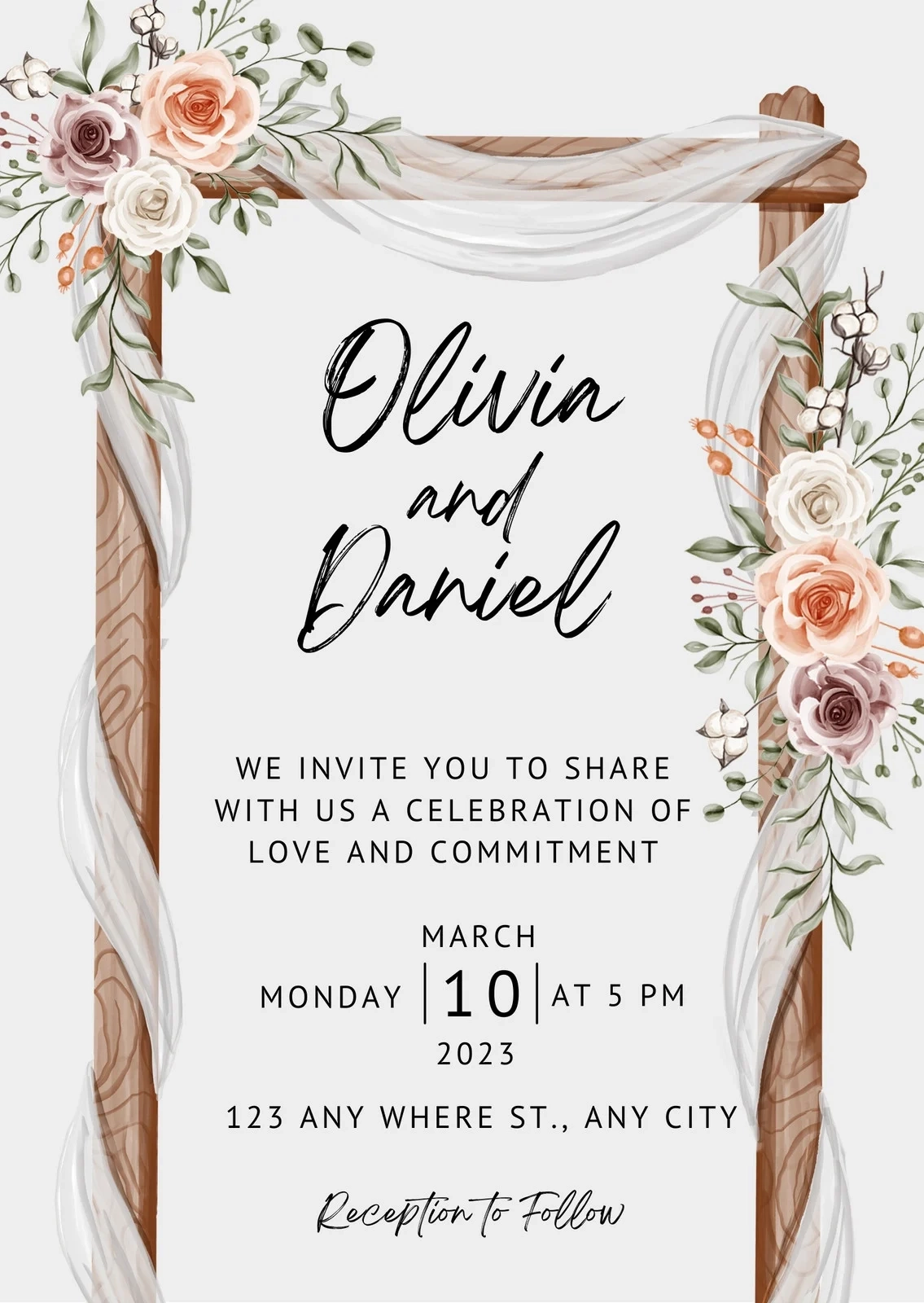 Free Wedding Invitation Printable Templates