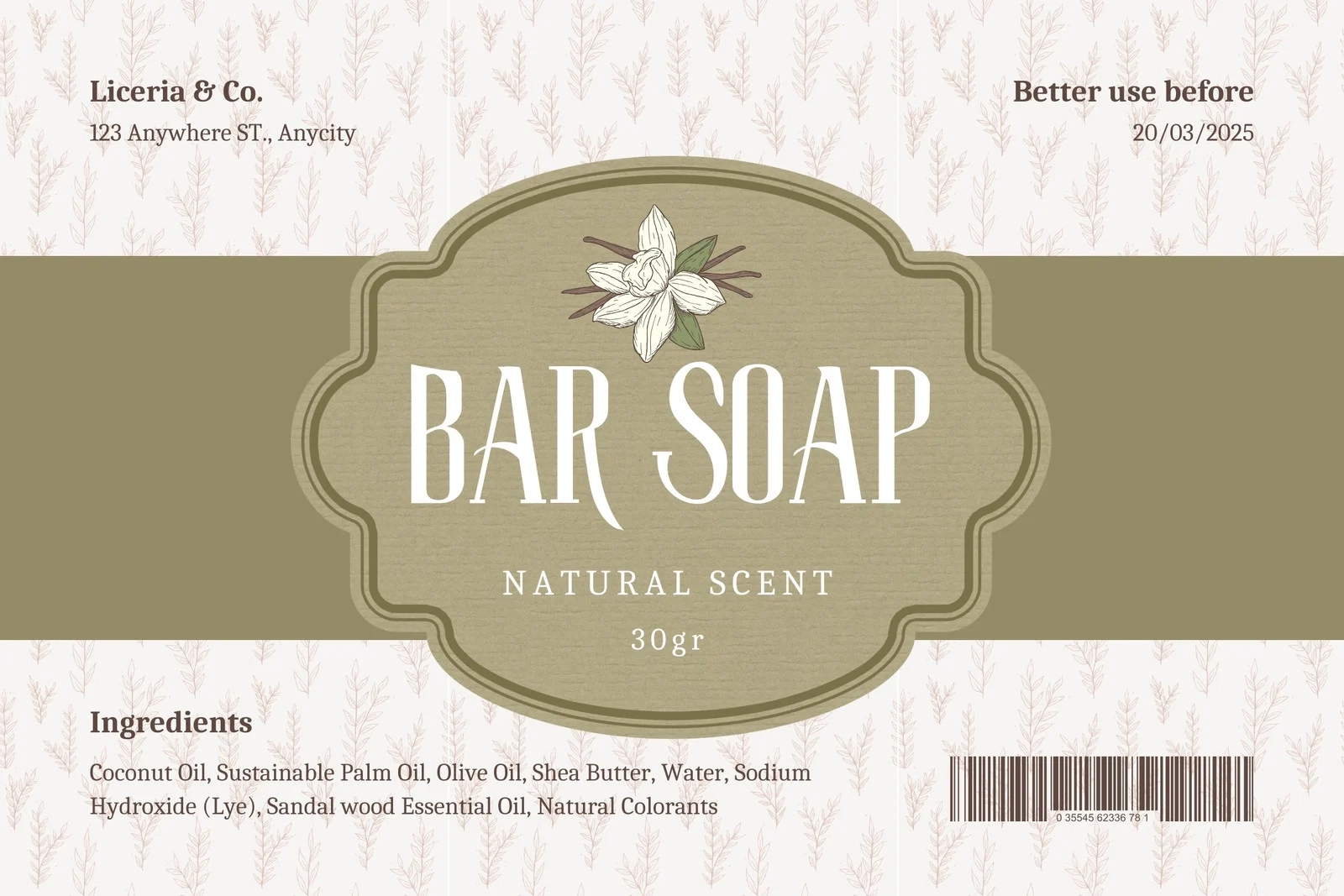 Free Customizable Printable Soap Label Templates Canva
