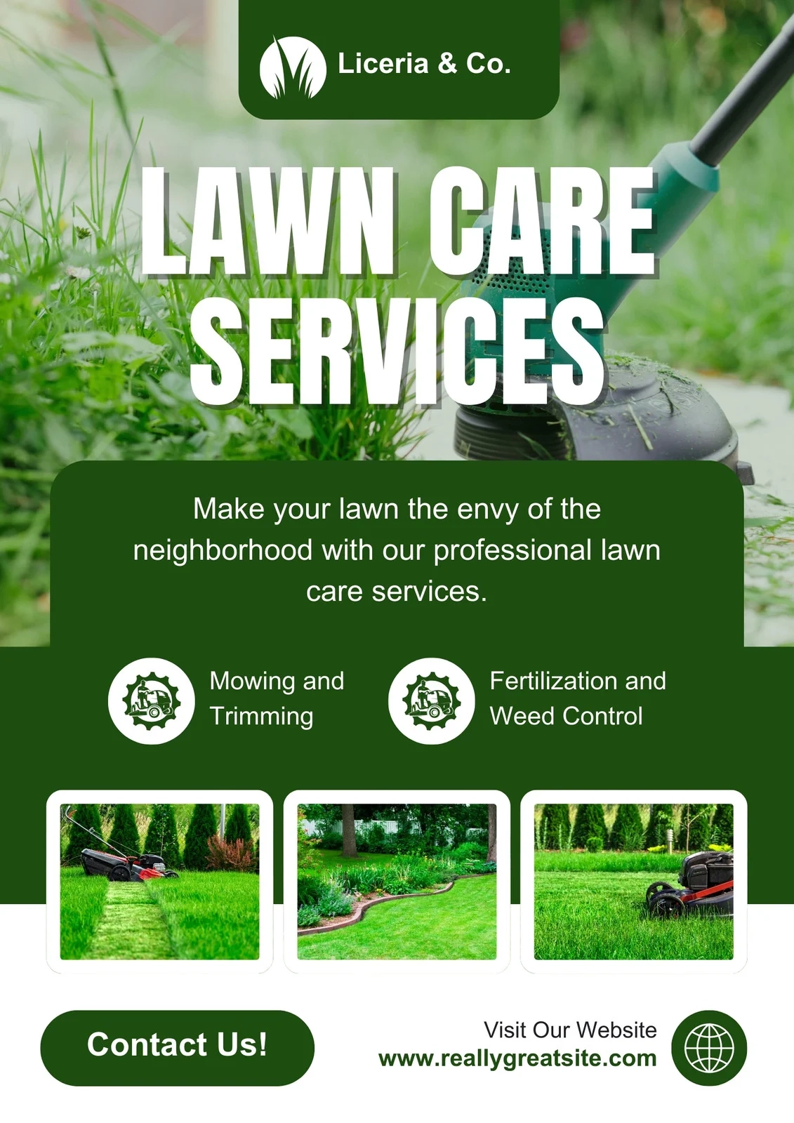 Printable Free Lawn Care Templates