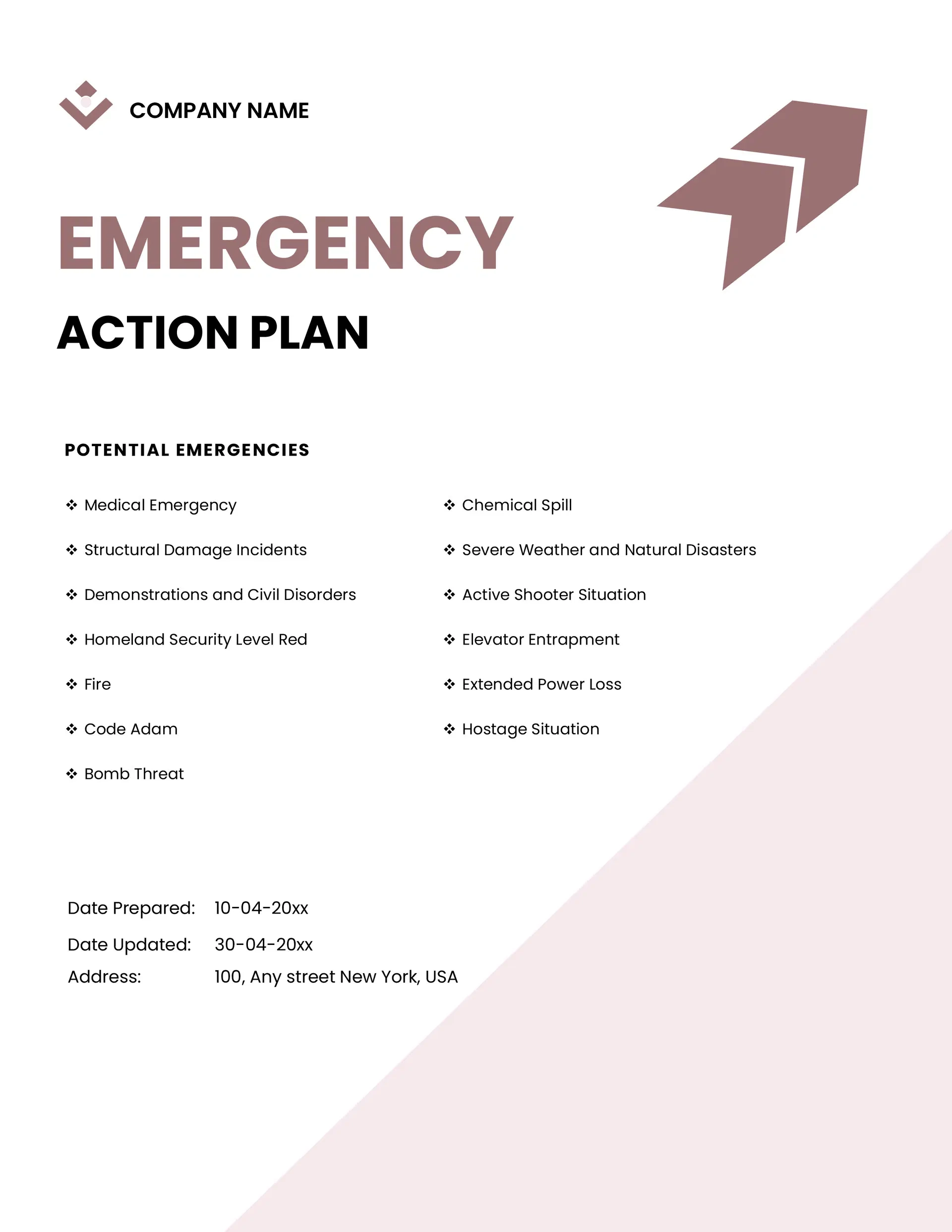Free Emergency Action Plan EAP Template WordLayouts Free Emergency Action Plan EAP Template WordLayouts