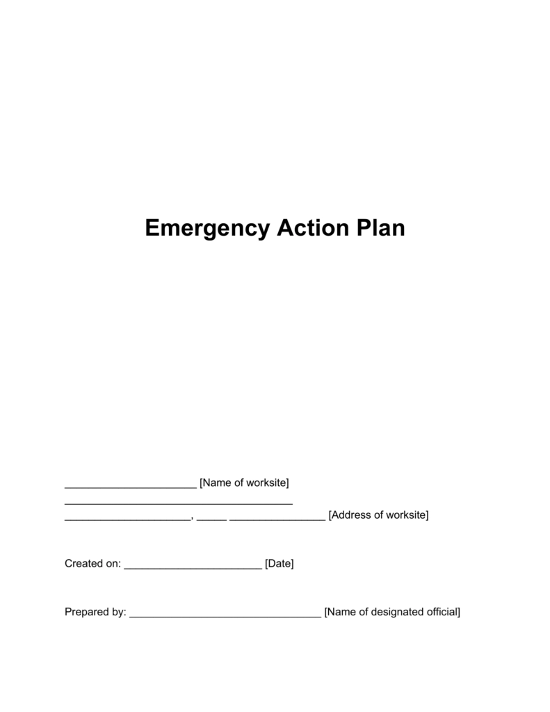 Printable Osha Emergency Action Plan Template Printable Osha Emergency Action Plan Template