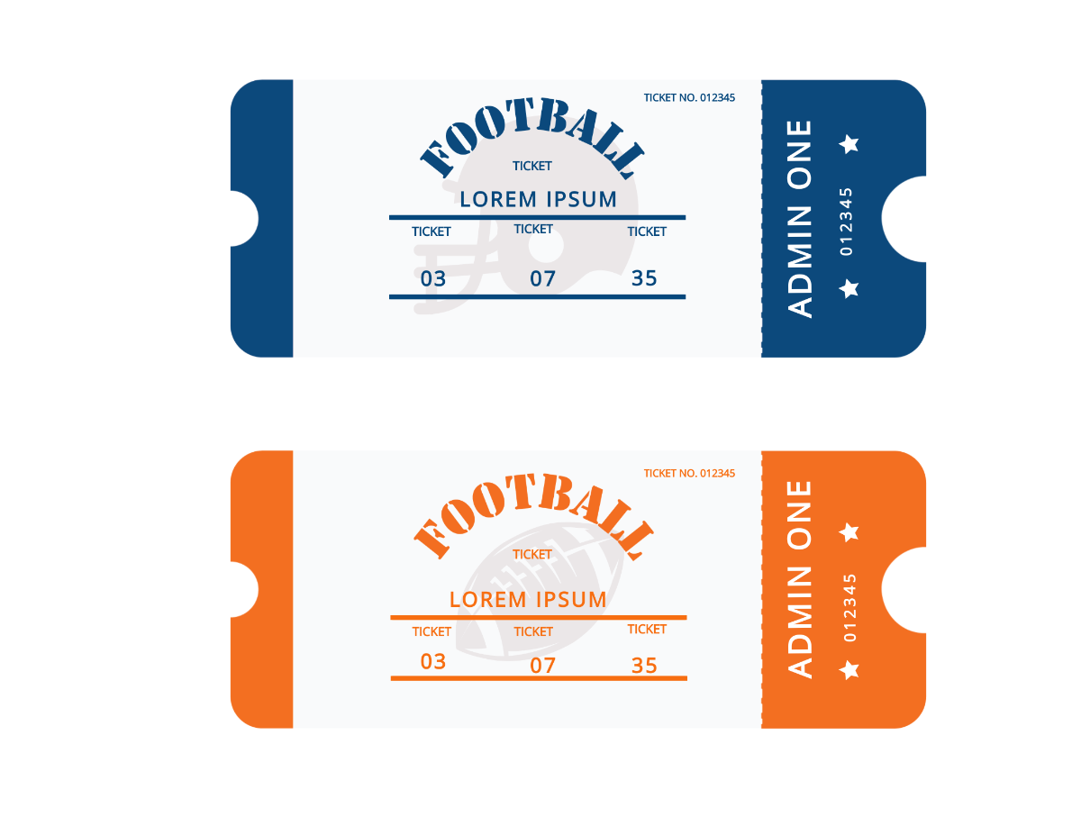 Free Football Ticket Templates Editable And Printable