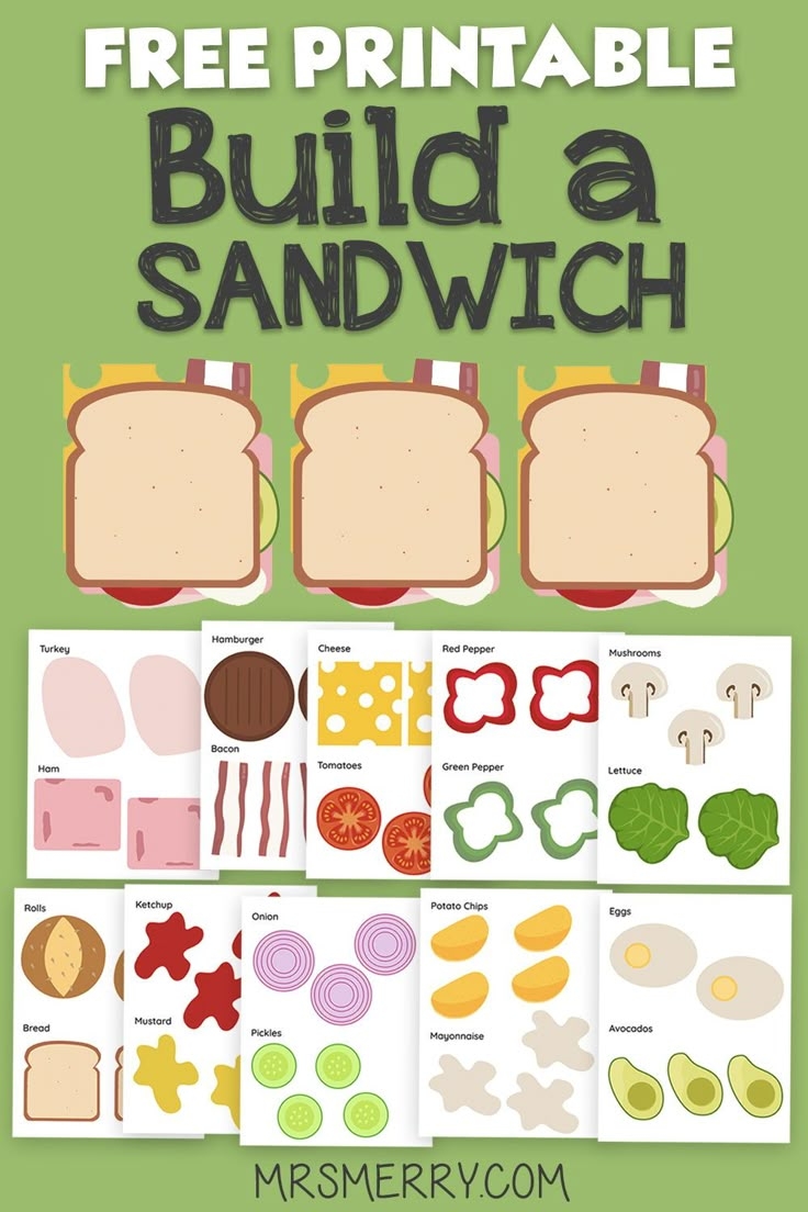 Free Printable Sandwich Template