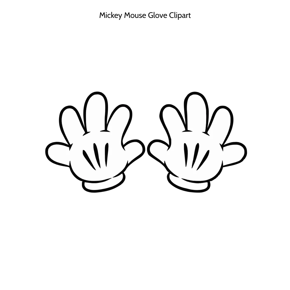 Free Mickey Mouse Glove Clipart Template To Edit Online