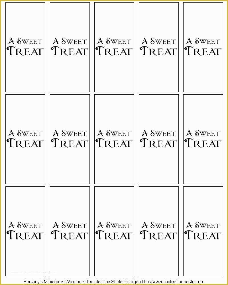 Free Printable Mini Candy Bar Wrappers Templates