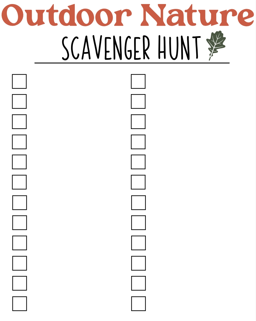 Free Printable Blank Scavenger Hunt Template