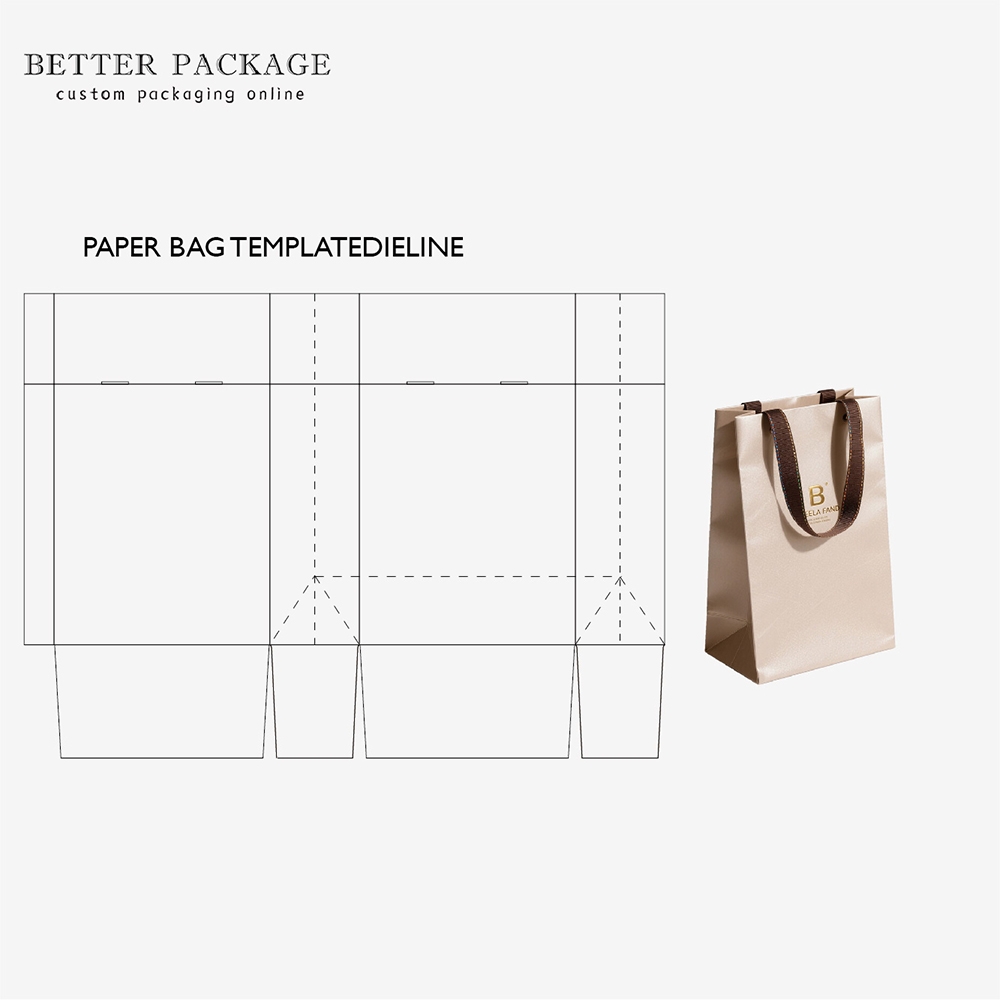 Free Paper Bag Template For Custom Packaging Sizes amp Real Design 