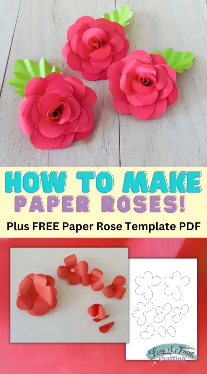 Free Paper Rose Template with Step By Step Tutorial Leap Of