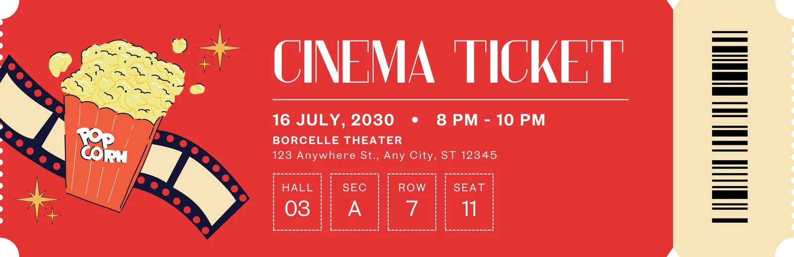 Movie Tickets Printable Template