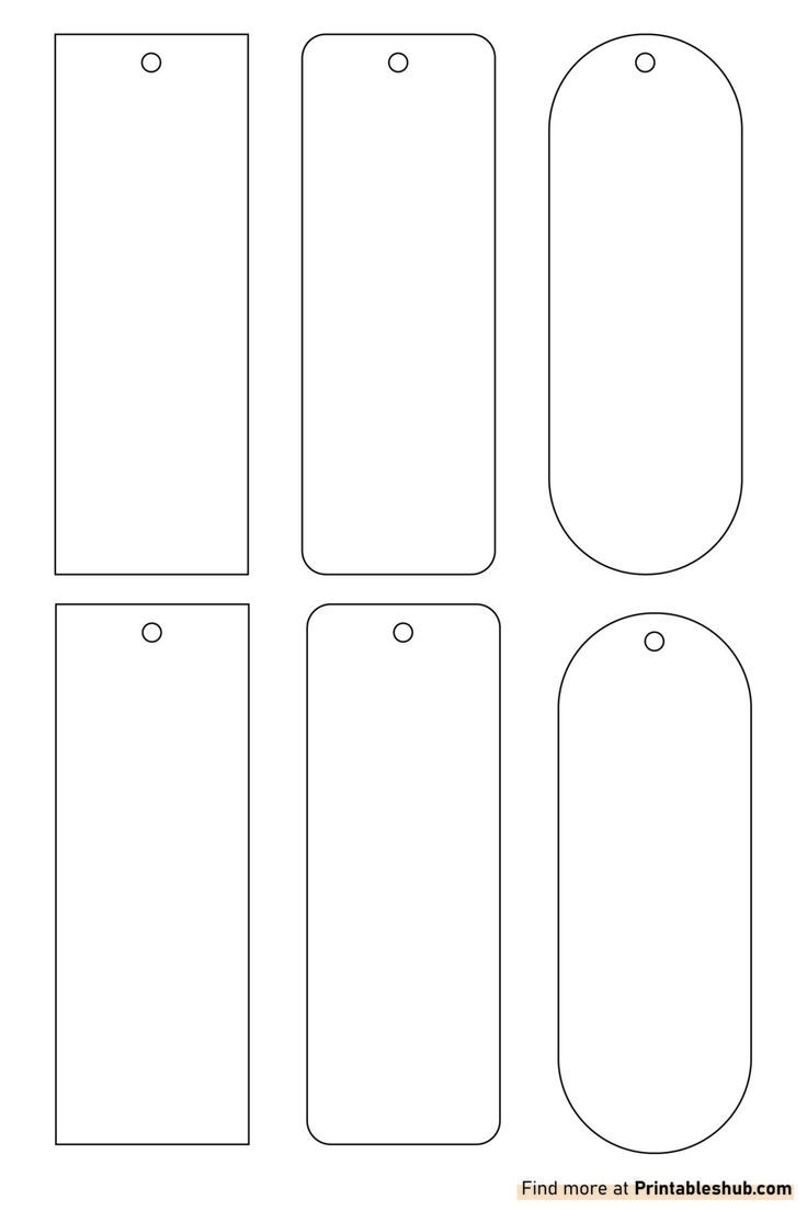 Free Printable Blank Bookmark Template PDF Included 