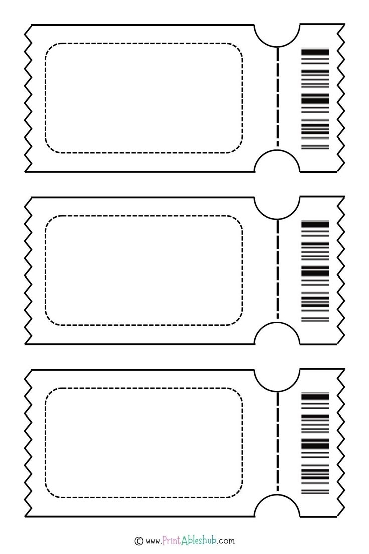Ticket Printable Template
