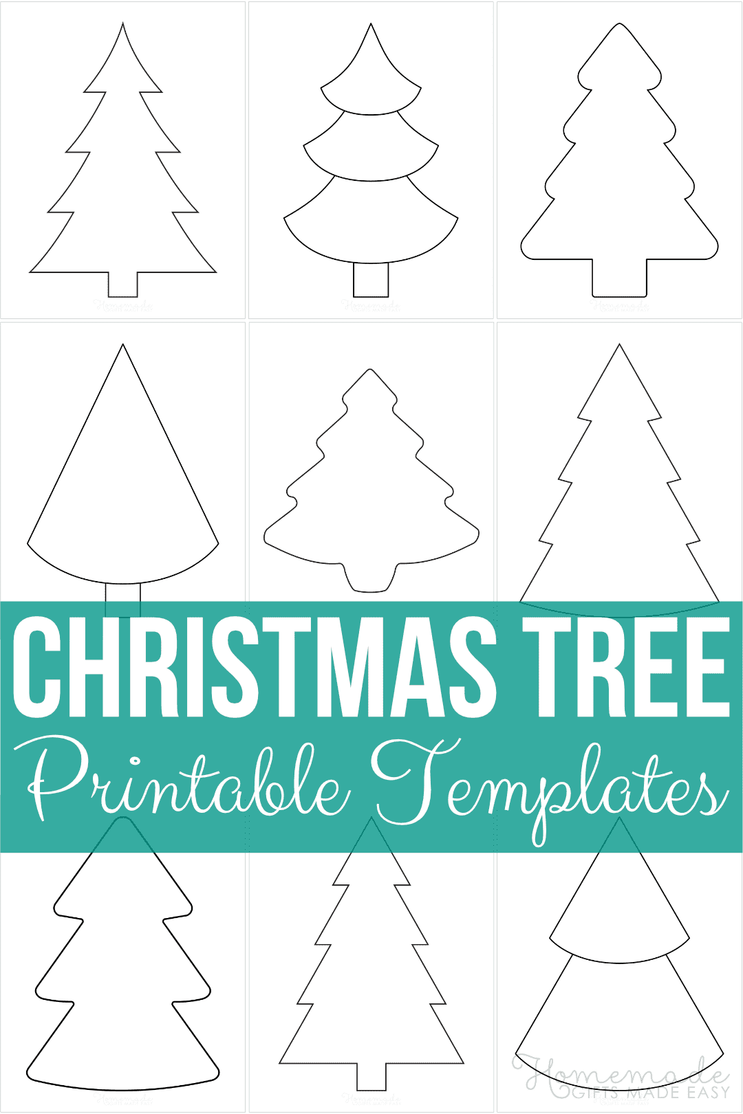 Large Printable Christmas Tree Template Free