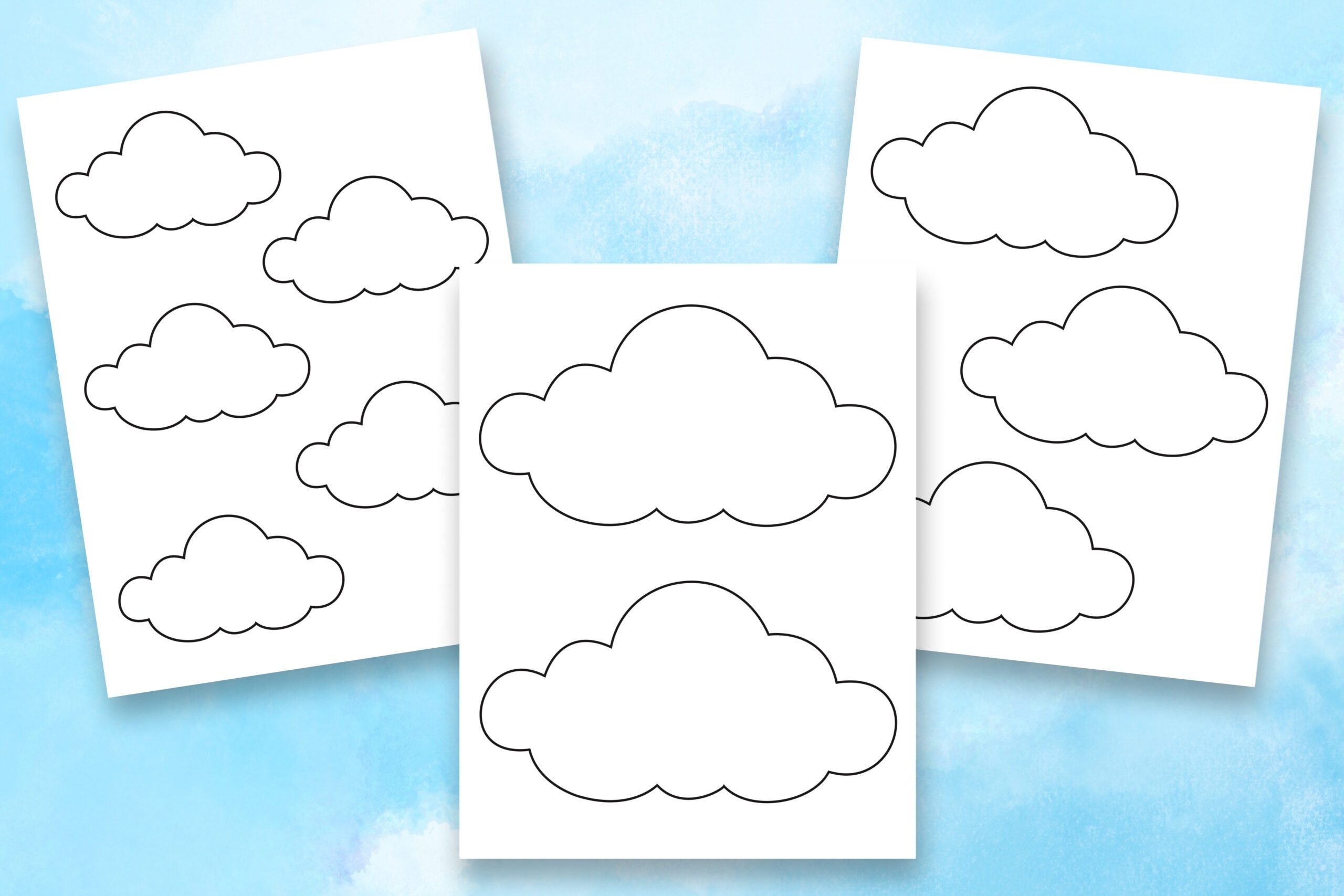 Printable Cloud Shape Template