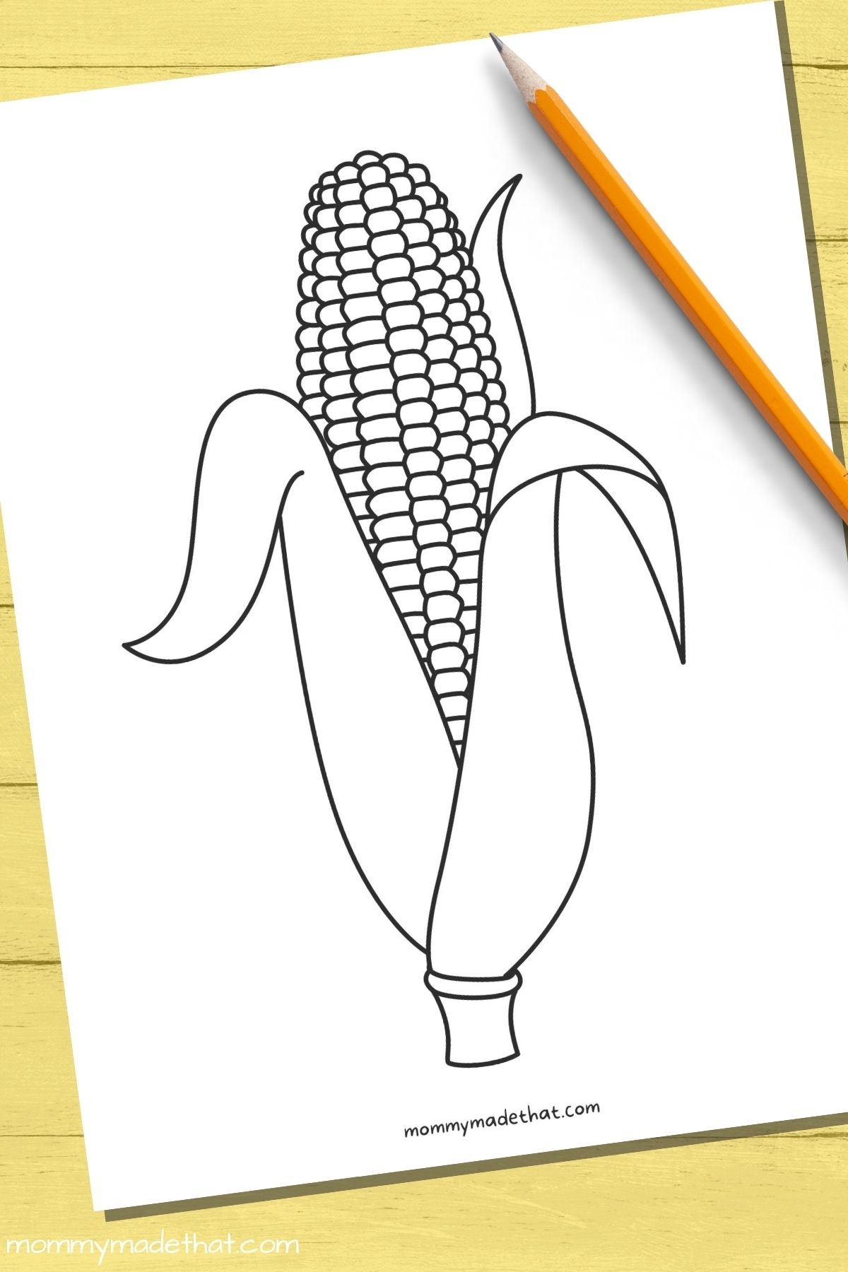 Corn Template Printable Free