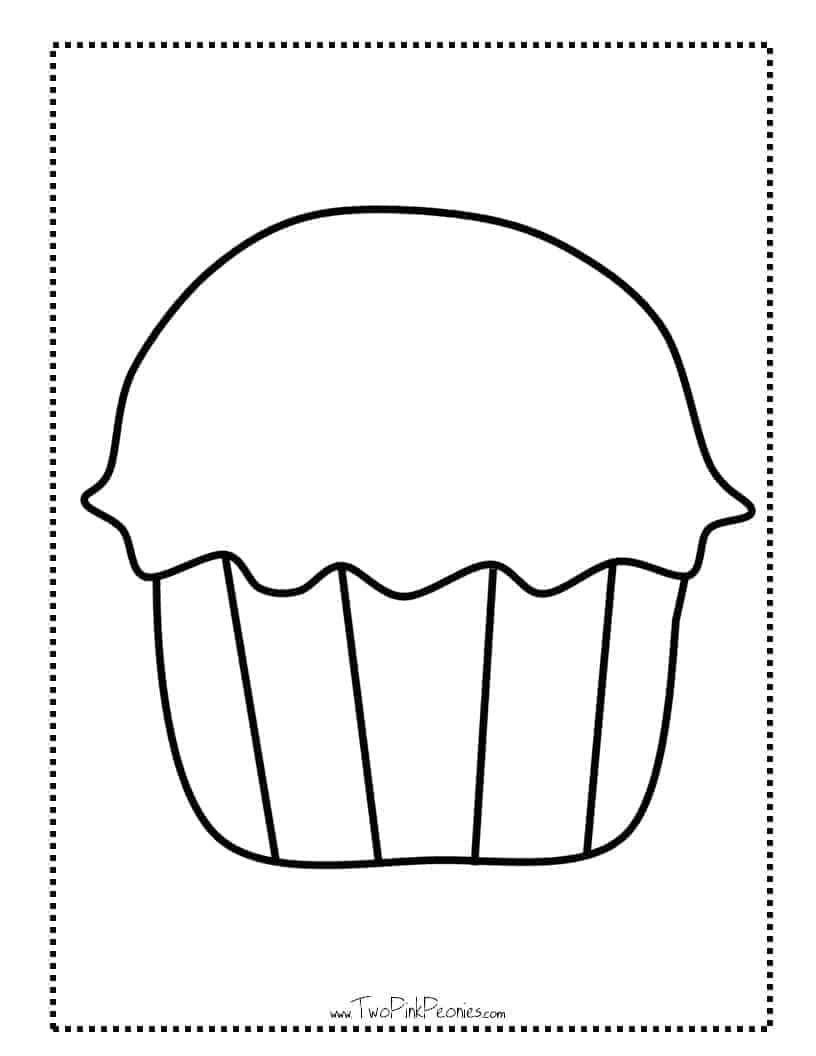 Printable Cupcake Template