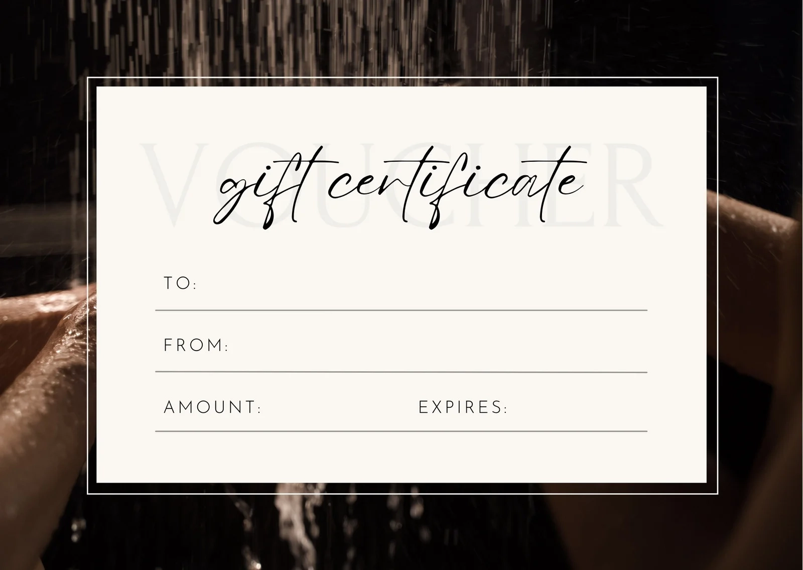 Free Printable Spa Voucher Template