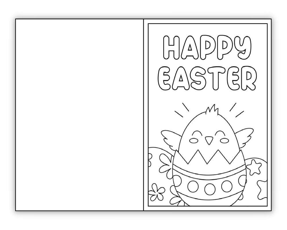 Free Printable Easter Cards To Color Perfect For Kids The 