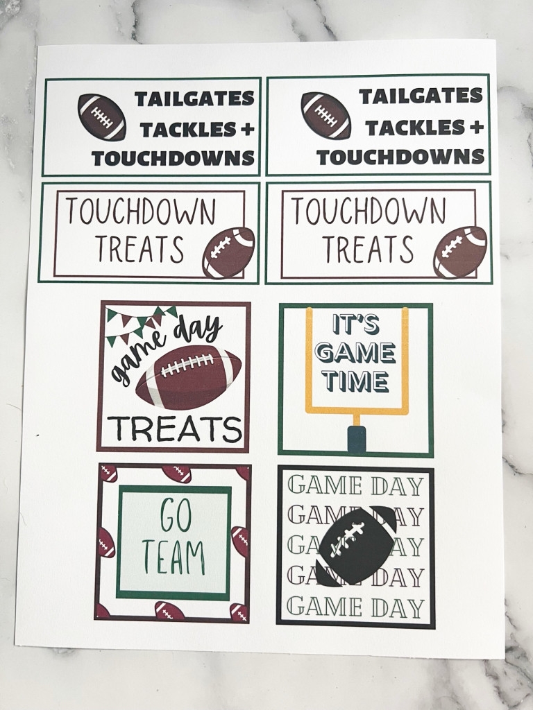 Free Printable Football Tags Leah With Love