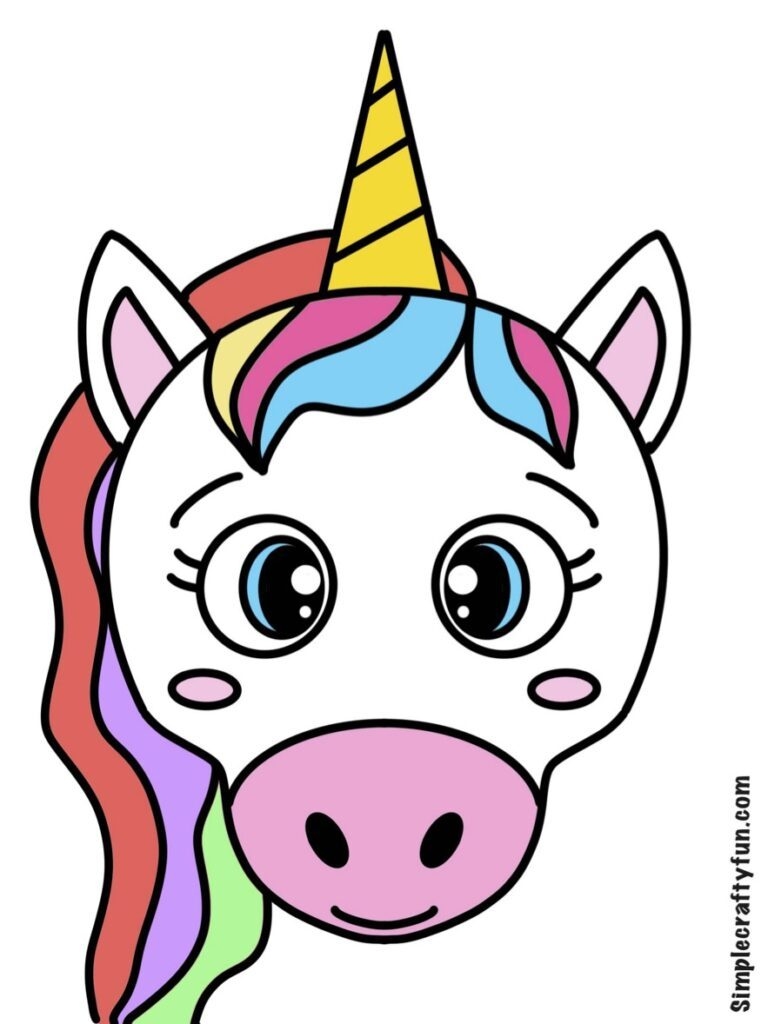 Unicorn Face Template Printable Unicorn Face Template Printable