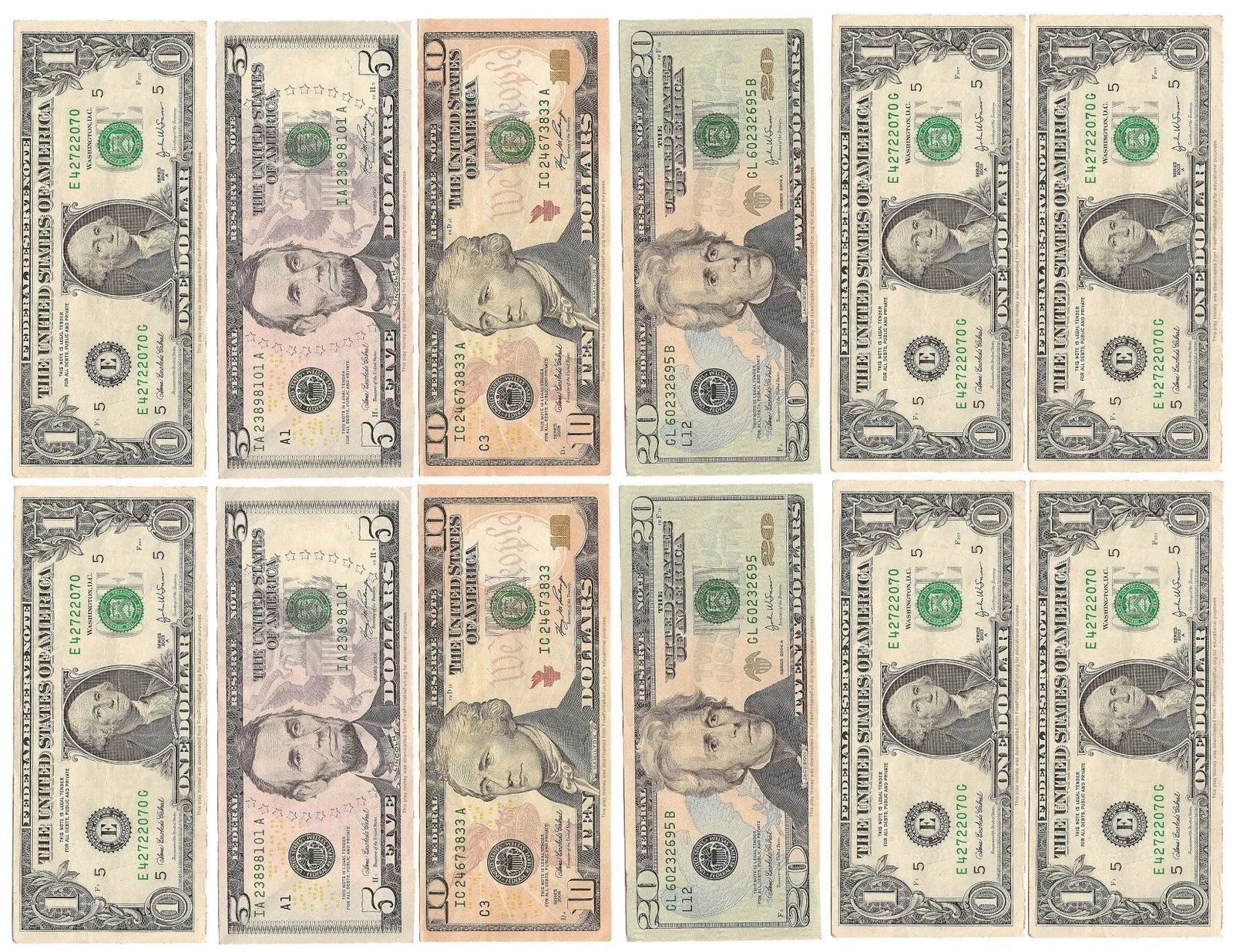 Free Money Template Printables