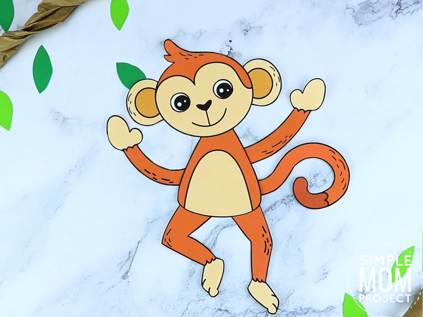 Hanging Monkey Template Printable