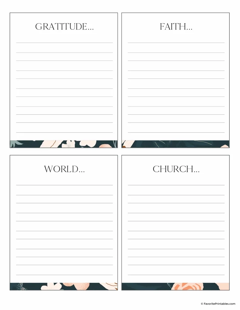 Free Printable Prayer Card Template
