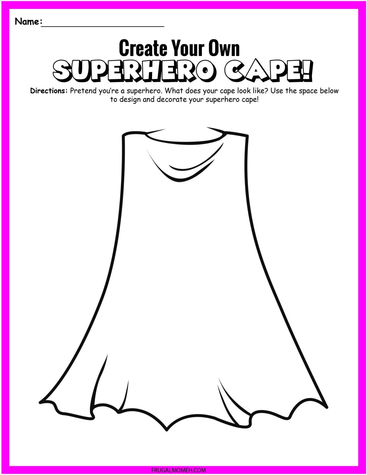 FREE Printable Superhero Worksheets amp Activity Sheets Frugal Mom Eh