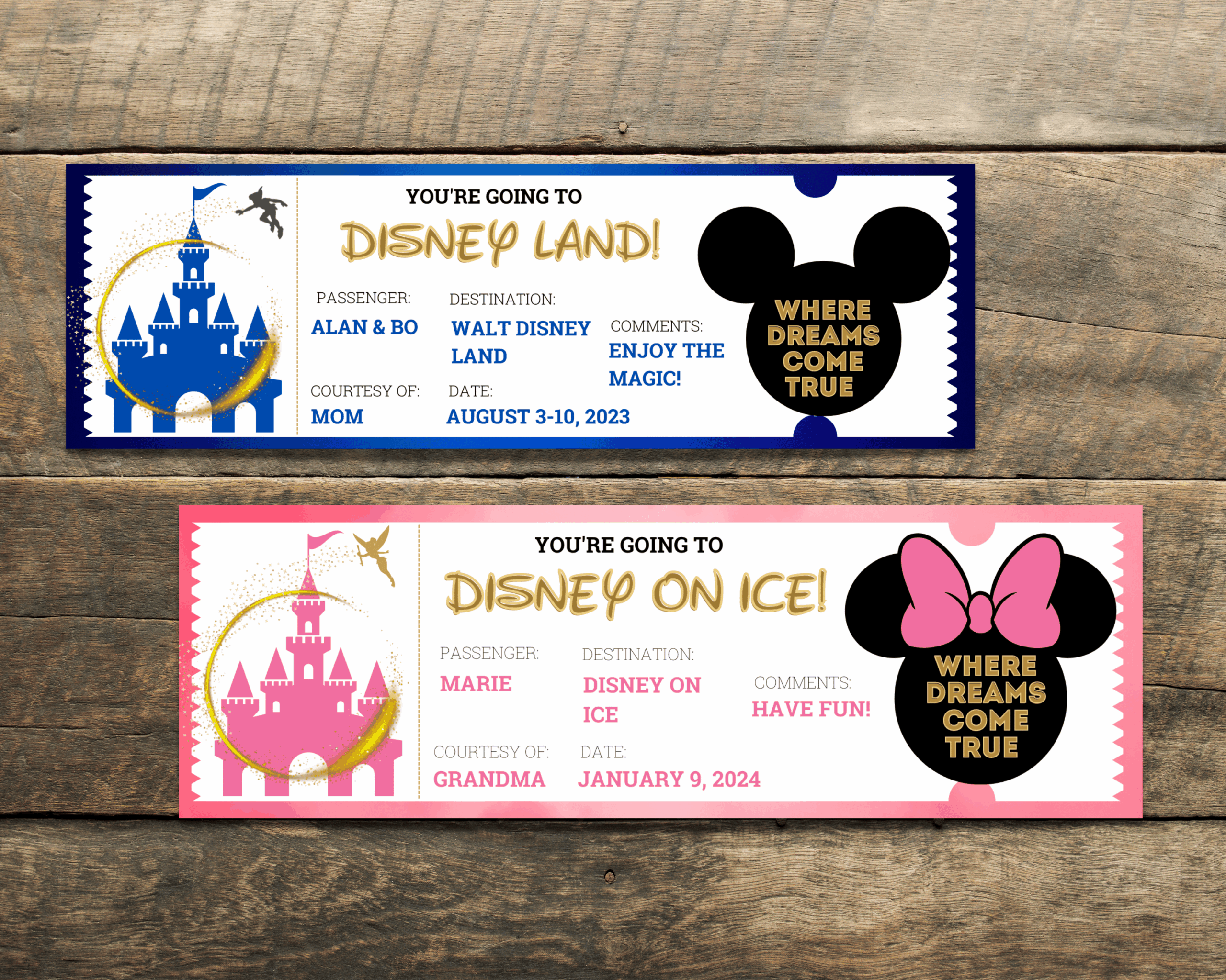 Free Printable Disneyland Ticket Template