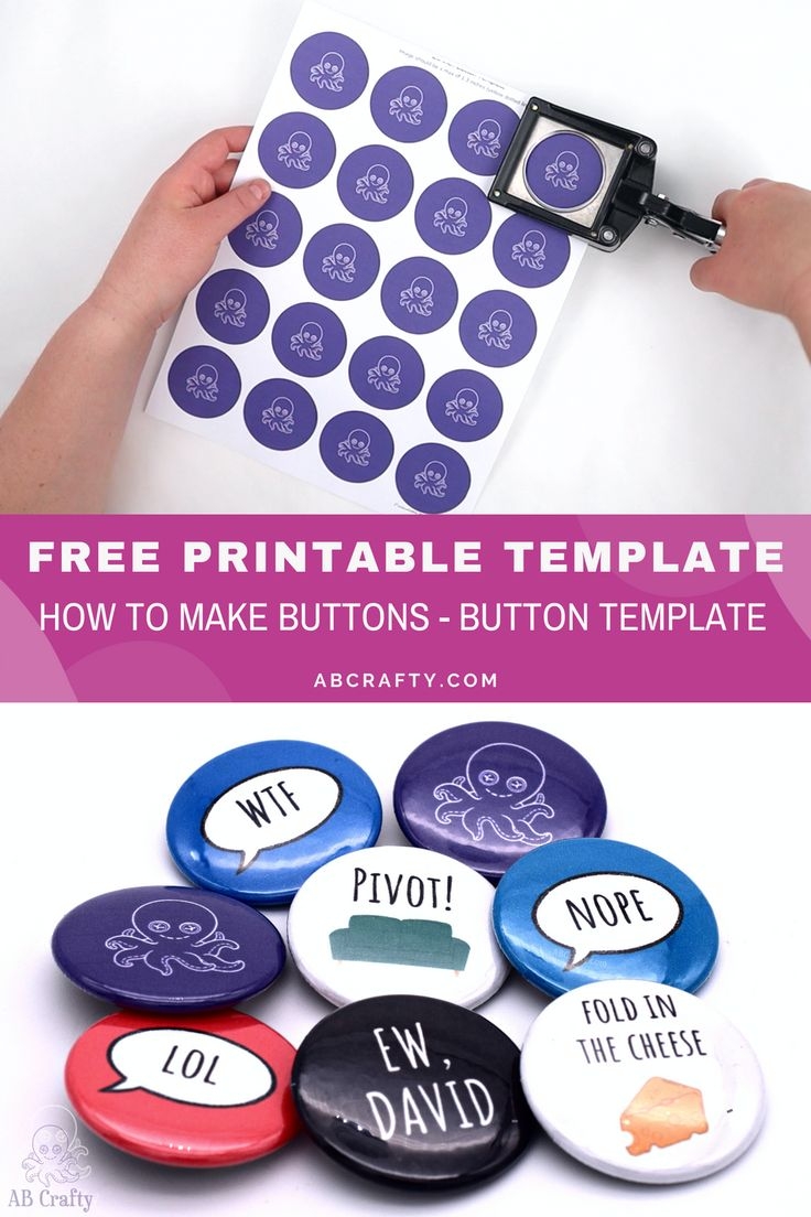 Button Template Printable