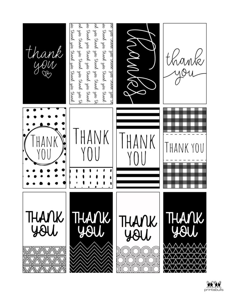 Printable Thank You Tag Template