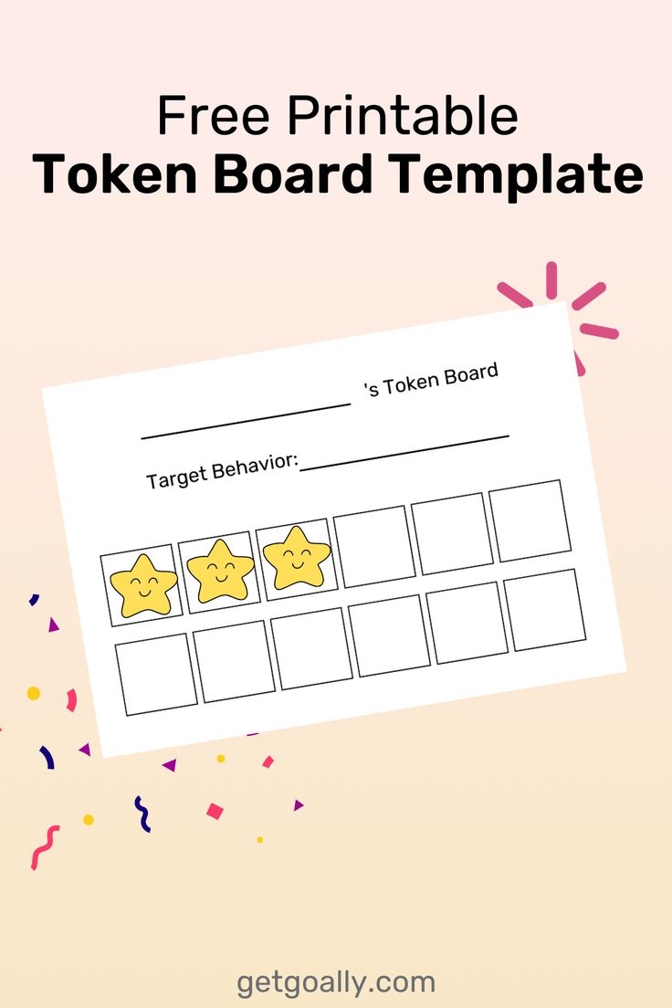 Free Printable Token Board Template