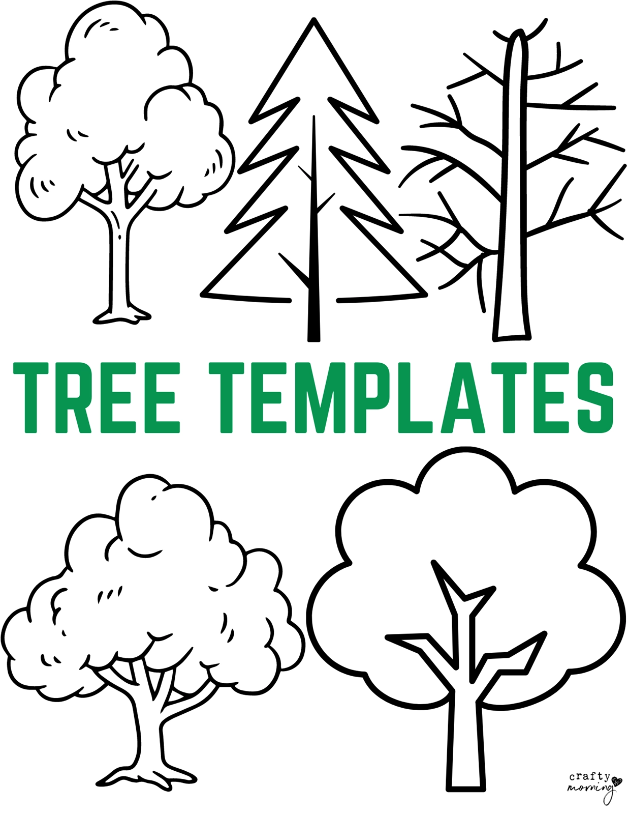 Printable Evergreen Tree Template