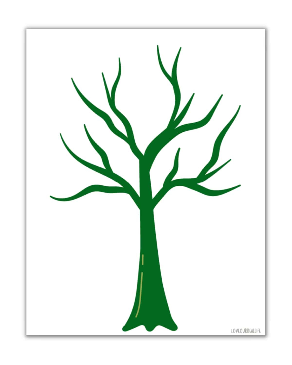Printable Tree Template No Leaves