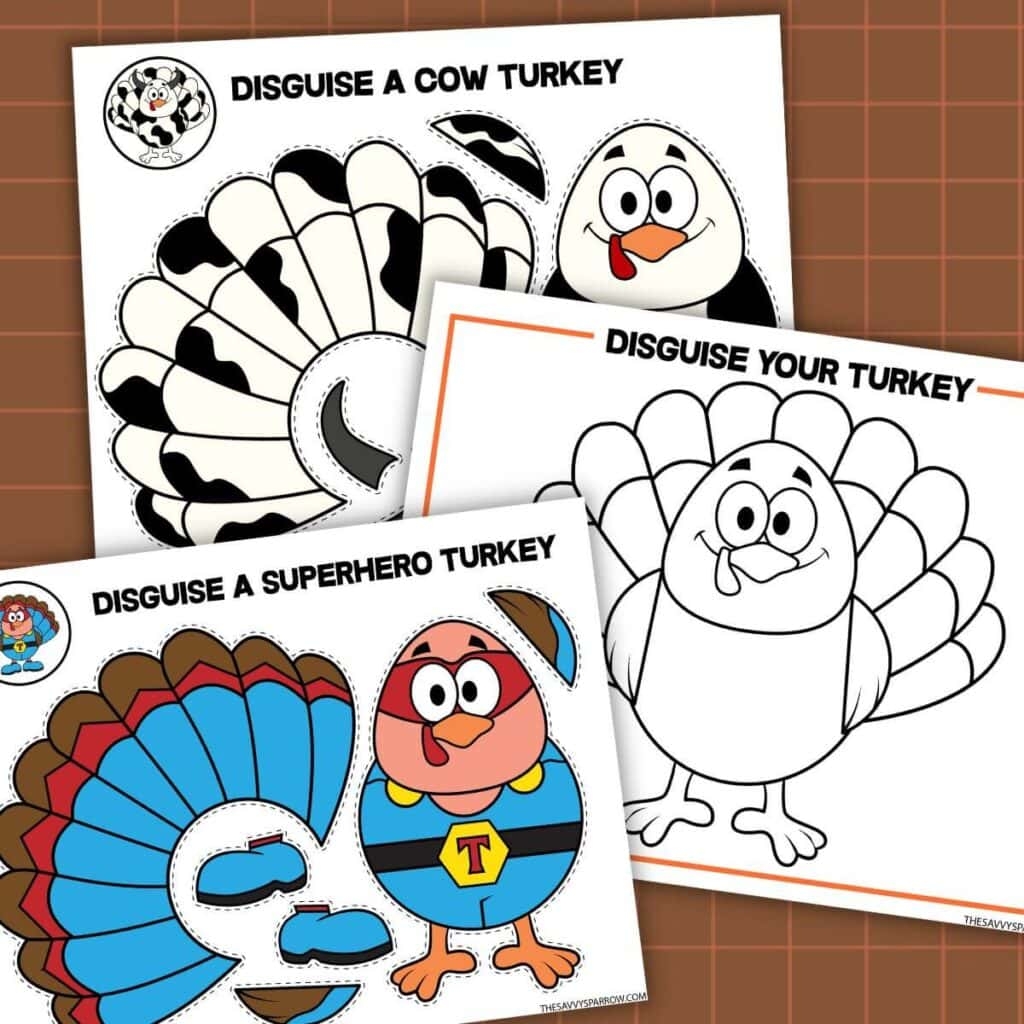 Printable Turkey Disguise Template