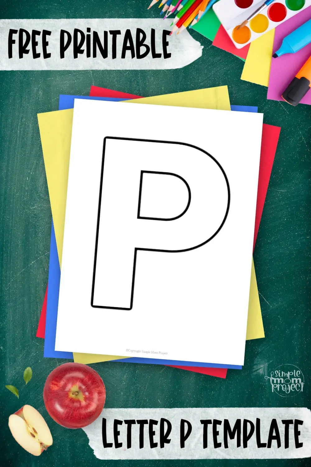 Free Printable Uppercase Letter P Template Simple Mom Project