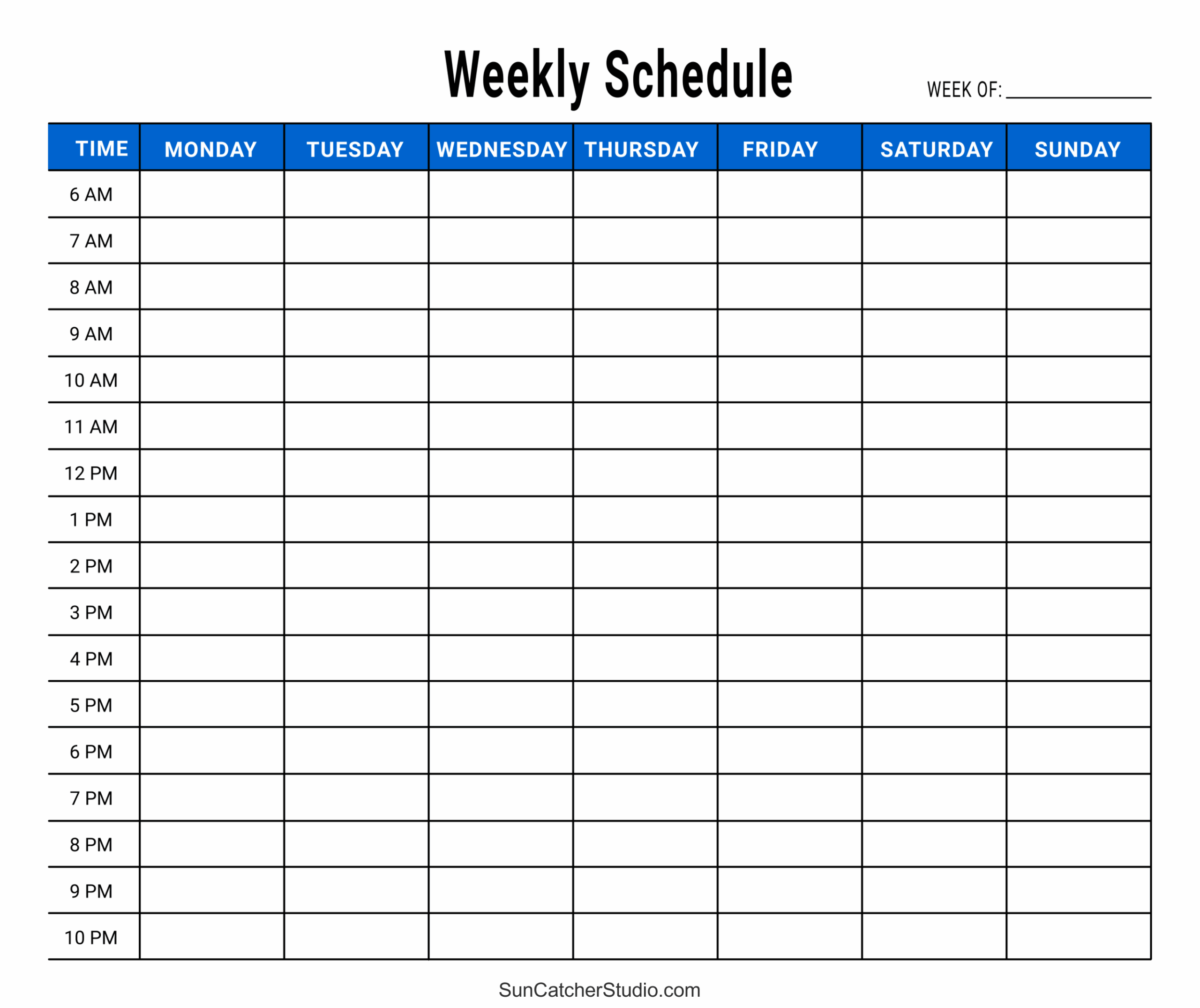 Printable Weekly Calendar Template Free Printable Weekly Calendar Template Free