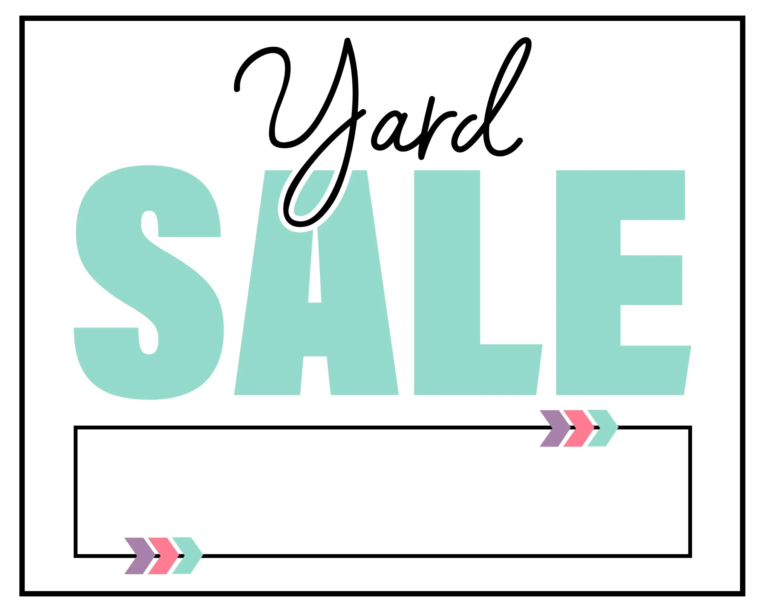 Free Printable Yard Sale Templates