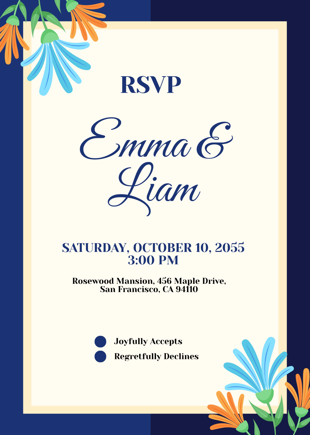 Free Rsvp Card Invitation Templates Editable And Printable